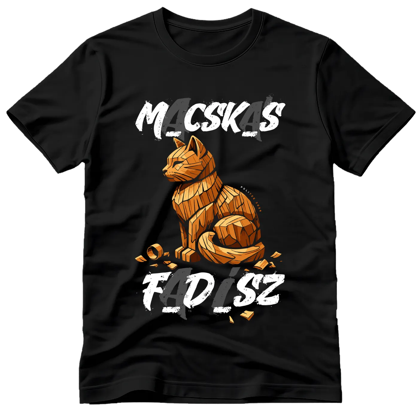 Macskás fadísz póló